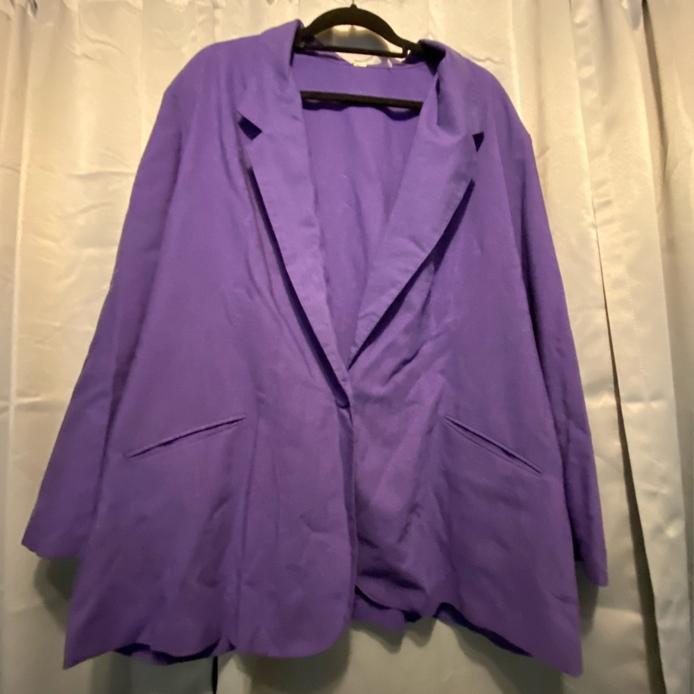 Vintage Purple Linen-Style Blazer Made in the USA